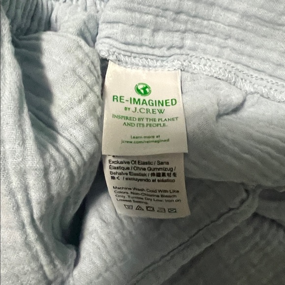 J. Crew Light Blue Puff Sleeve Blouse Size Medium - Picture 5 of 6